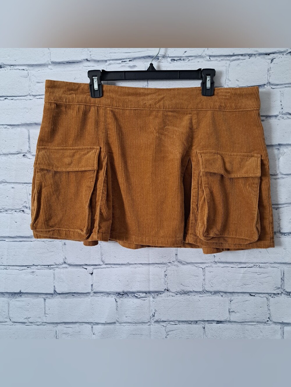 Wild Fable Corduroy Cargo Mini Skirt Tan XL